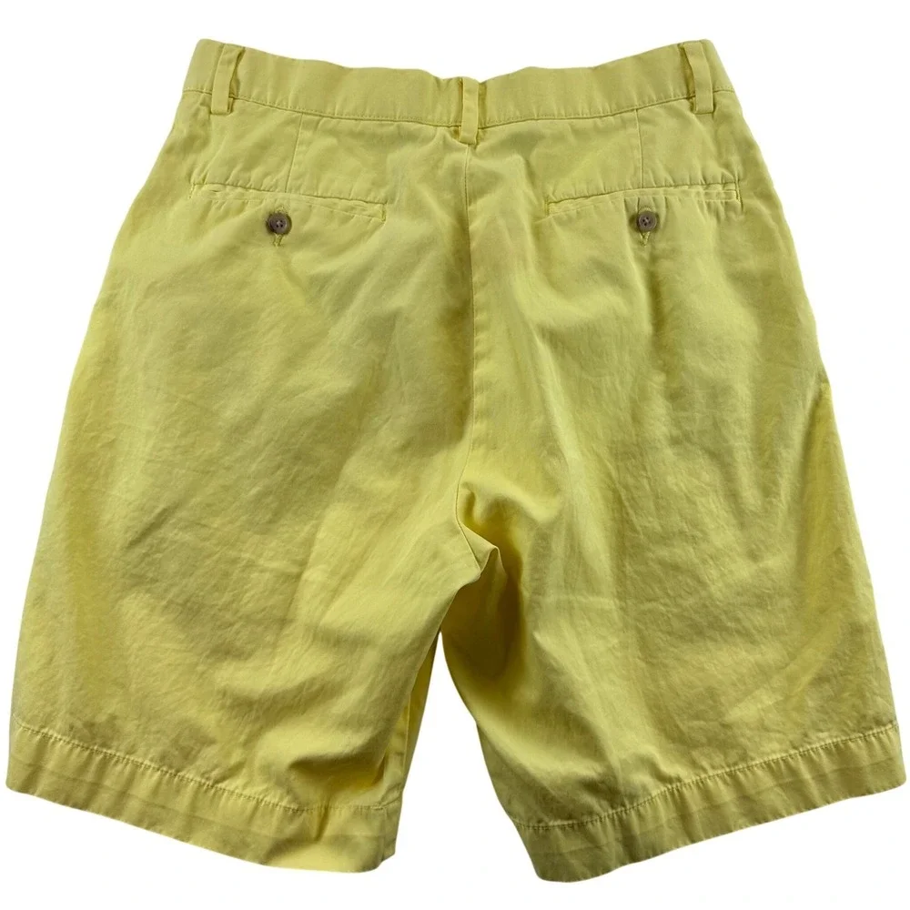 Polo Ralph Lauren Mens Yellow Cotton Chino Shorts Size 30 Preppy Classic Twill